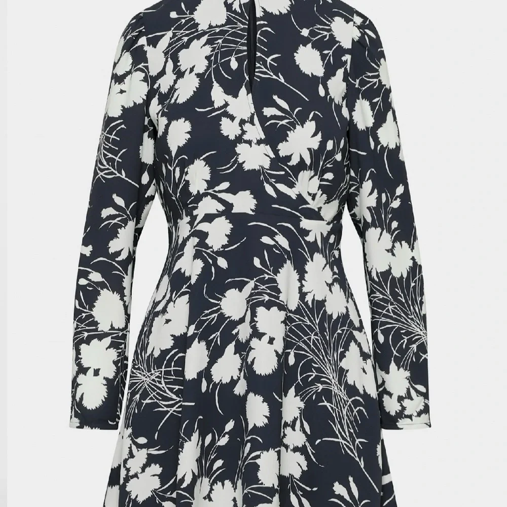 Wilfred Dark Night Navy and White Floral Long Sleeve Lola Dress - Picture 3 of 6